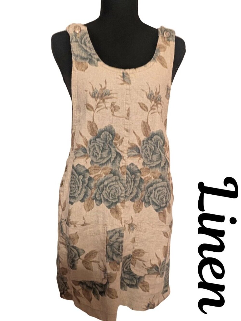 Arizona 100% Linen Floral Dress